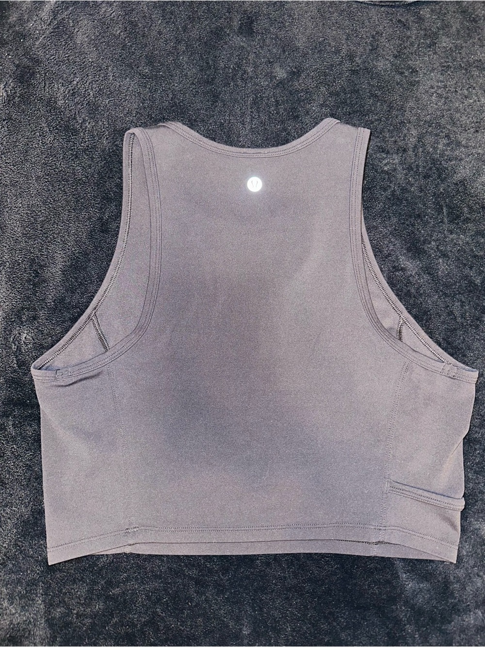 lululemon athletica Charcoal Gray Cropped Tank Top